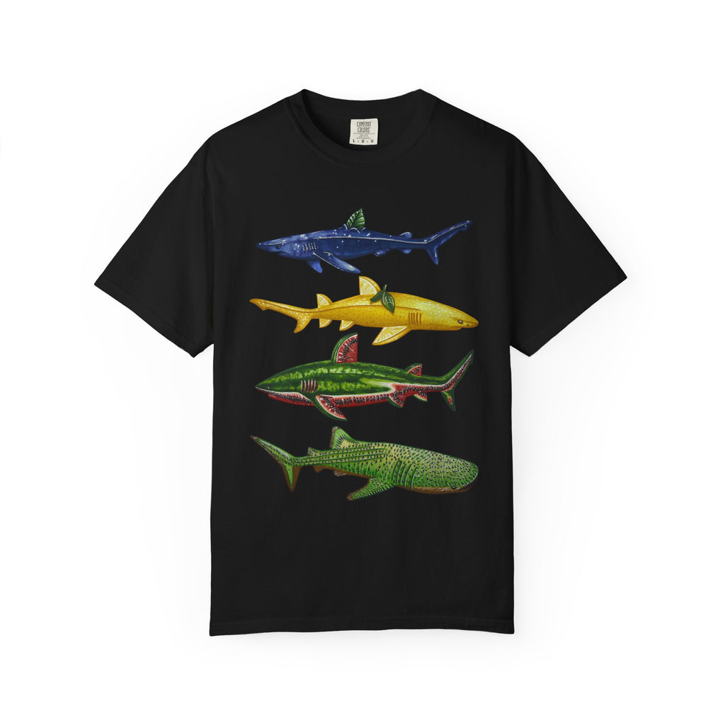 Fruit Sharks Selection 2 Blueberry Lemon Watermelon and Kiwi Unisex T-shirt