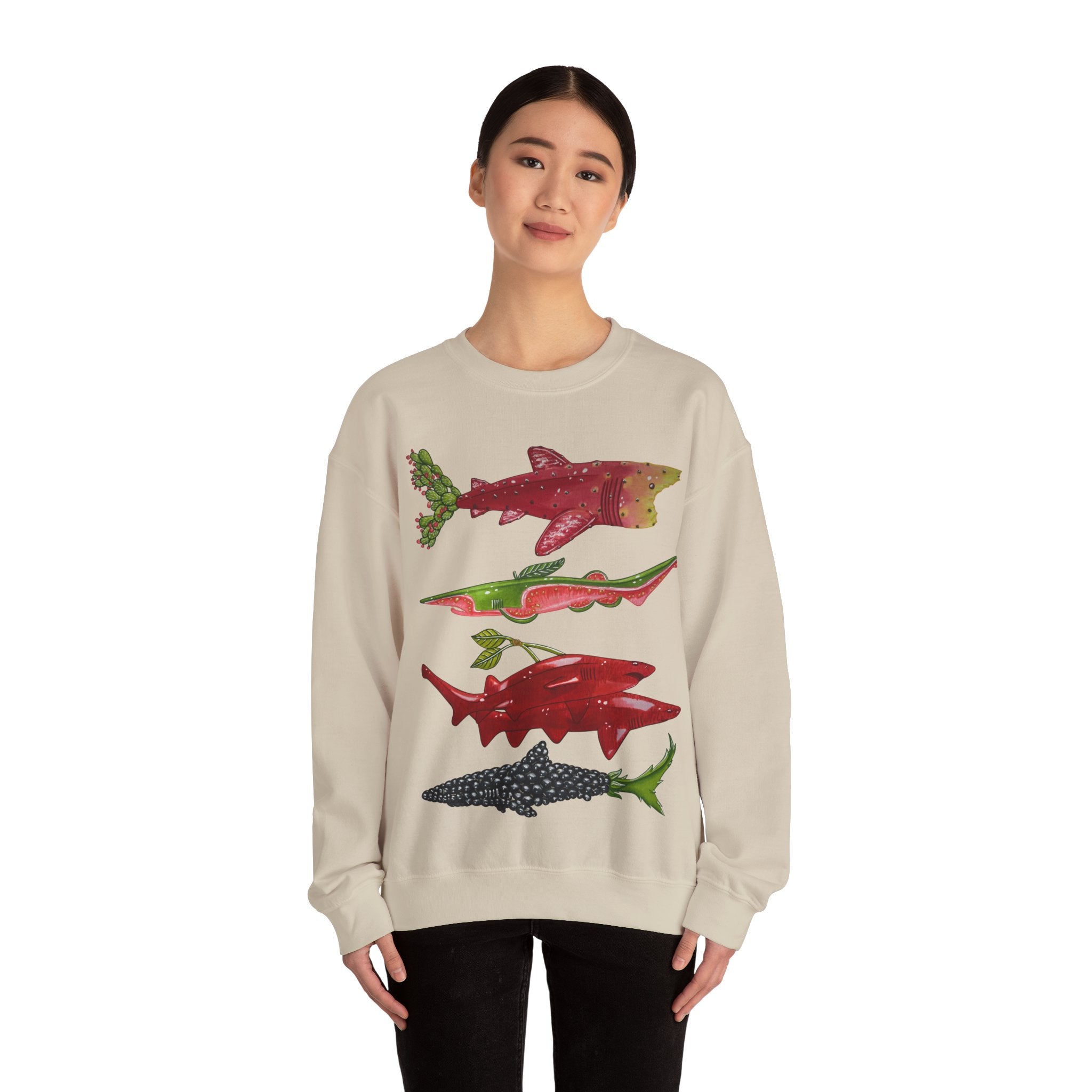 Fruit Sharks Selection 4 Unisex Crewneck Sweatshirt