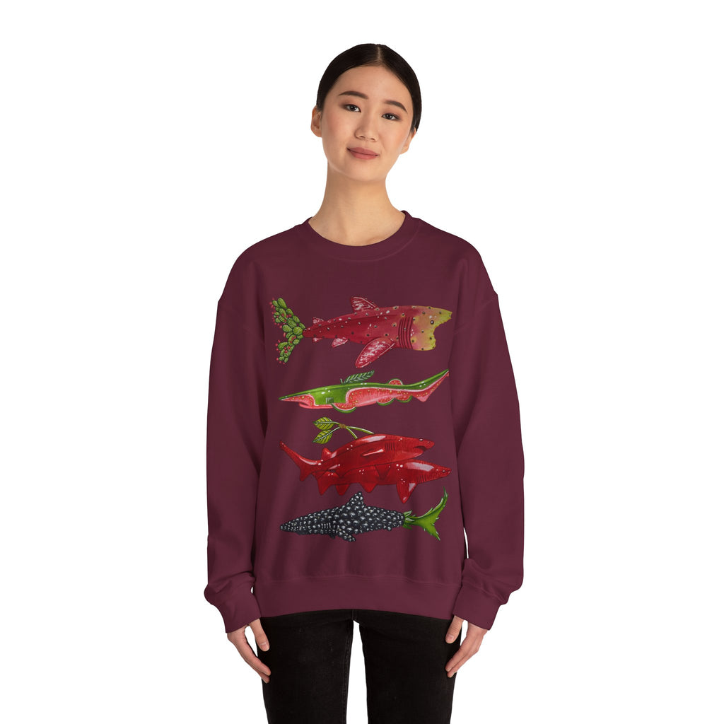 Fruit Sharks Selection 4 Unisex Crewneck Sweatshirt
