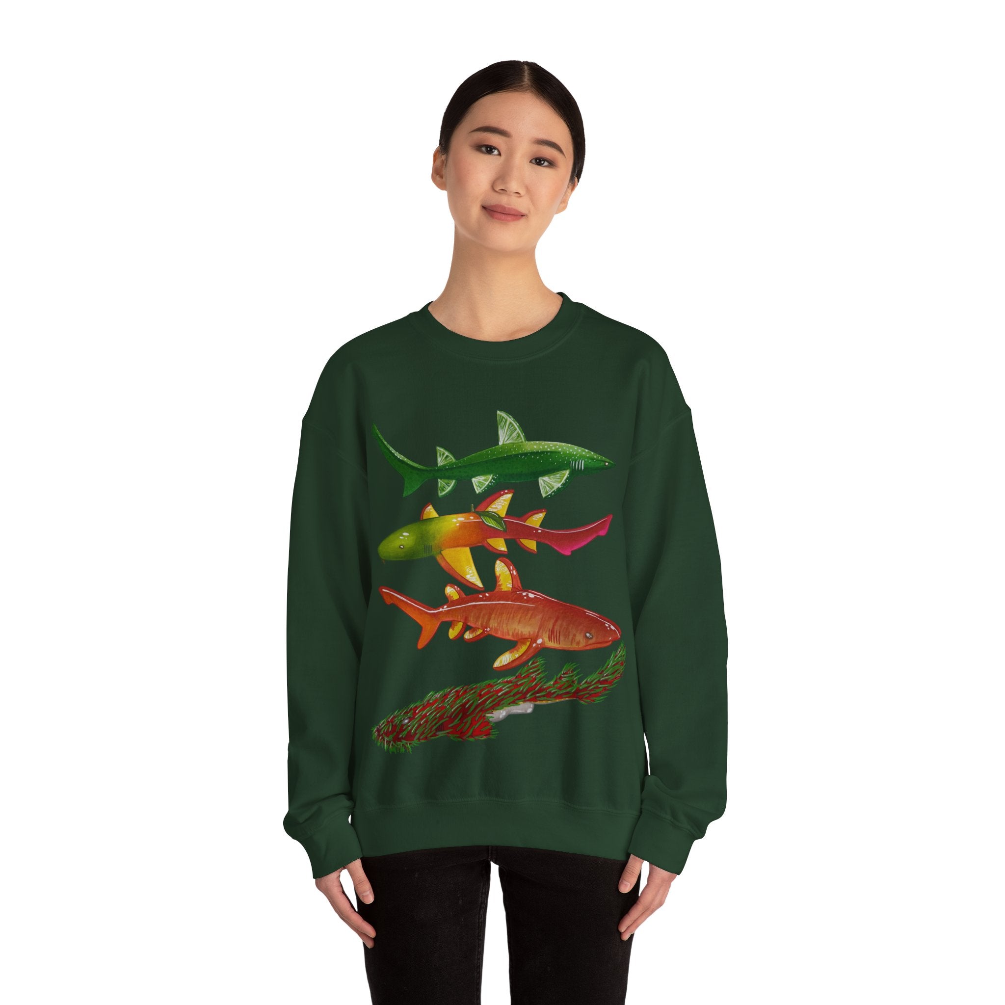 Fruit Sharks Selection 5 Unisex Crewneck Sweatshirt