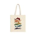 Rainbow Gummy Sharks Cotton Canvas Tote Bag