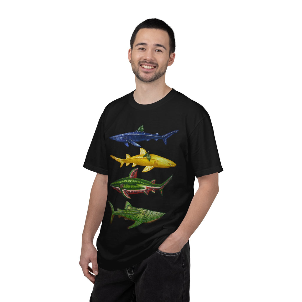 Fruit Sharks Selection 2 Blueberry Lemon Watermelon and Kiwi Unisex T-shirt