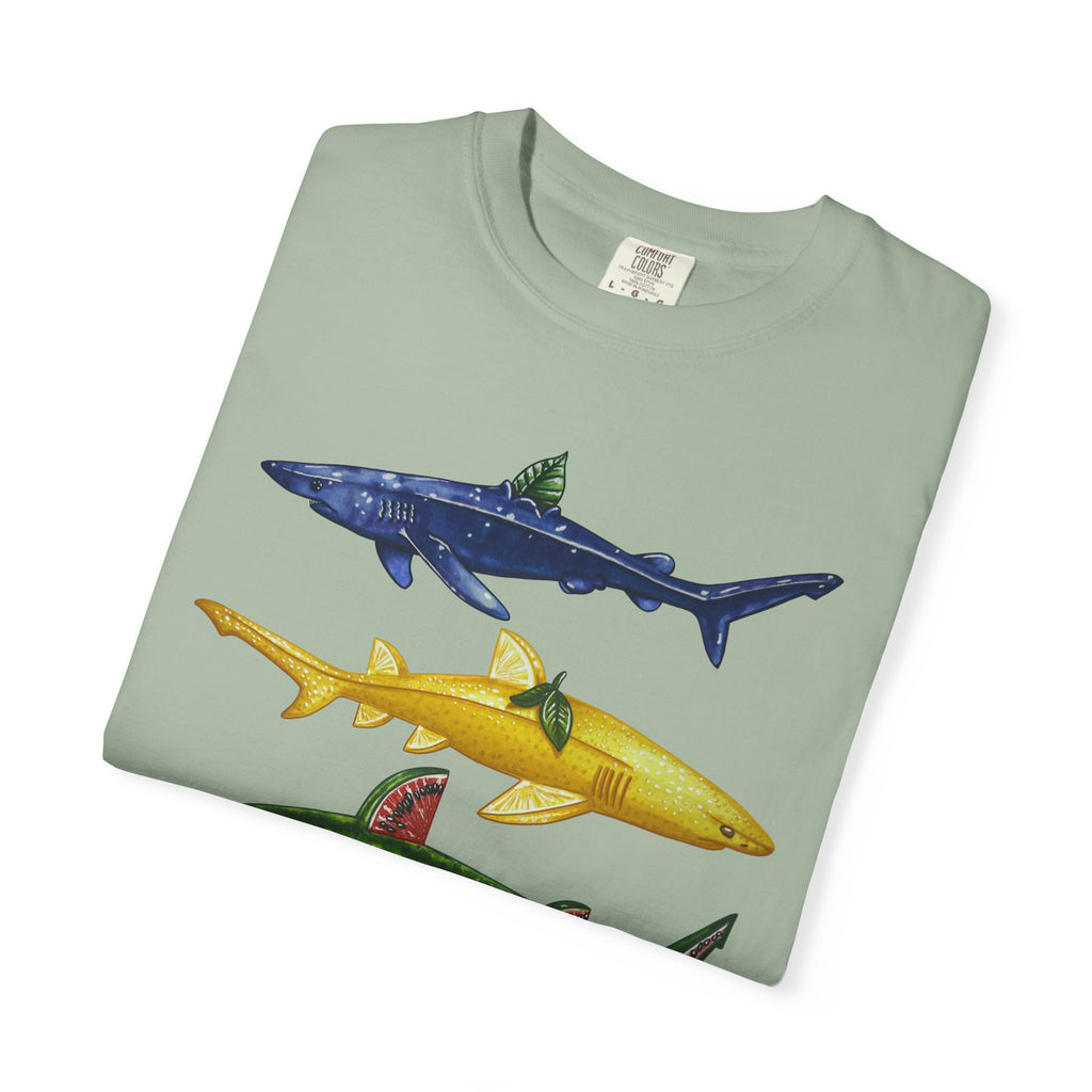 Fruit Sharks Selection 2 Blueberry Lemon Watermelon and Kiwi Unisex T-shirt