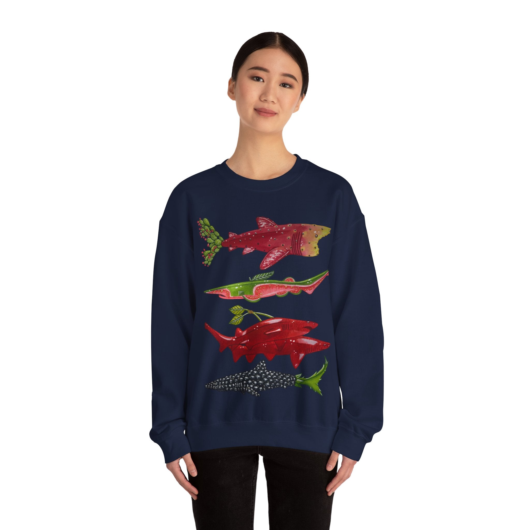 Fruit Sharks Selection 4 Unisex Crewneck Sweatshirt