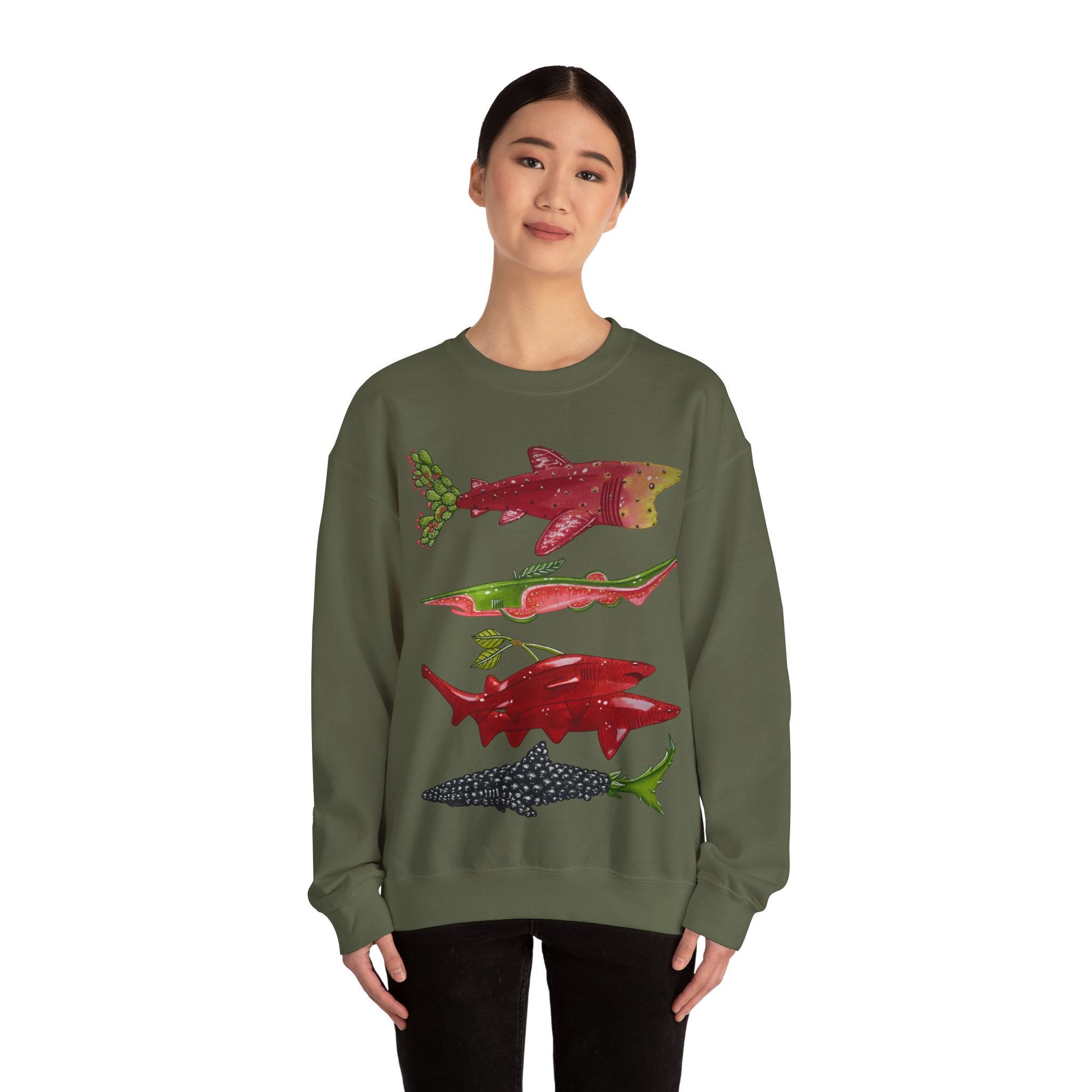 Fruit Sharks Selection 4 Unisex Crewneck Sweatshirt