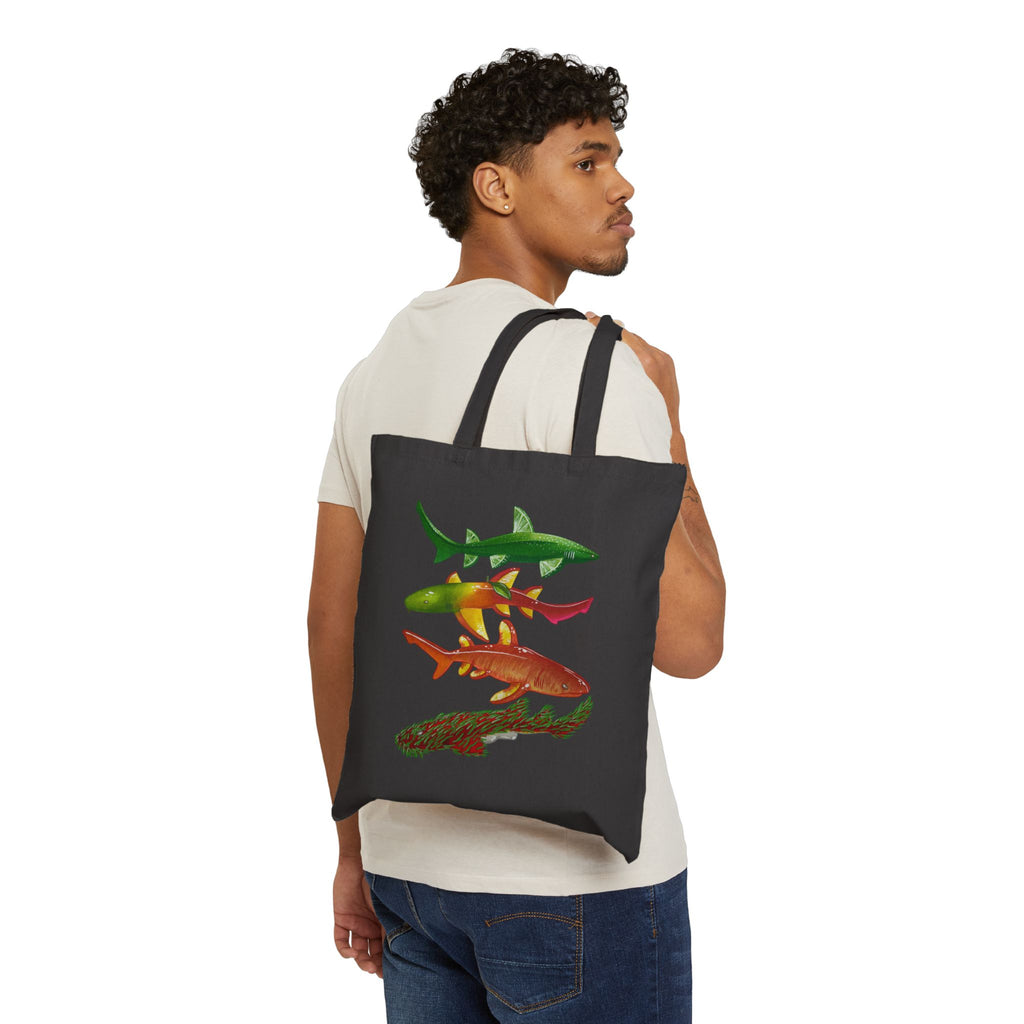 Fruit Shark Selection 5 Cotton Canvas Tote Bag