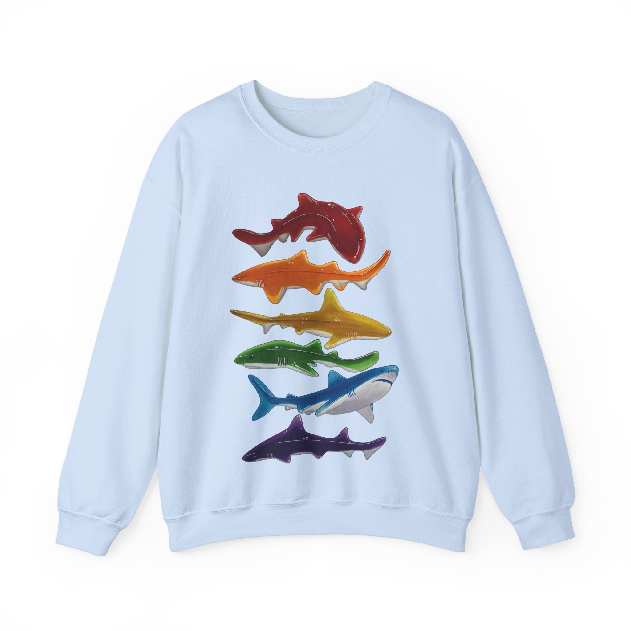 Rainbow Gummy Sharks Unisex Crewneck Sweatshirt