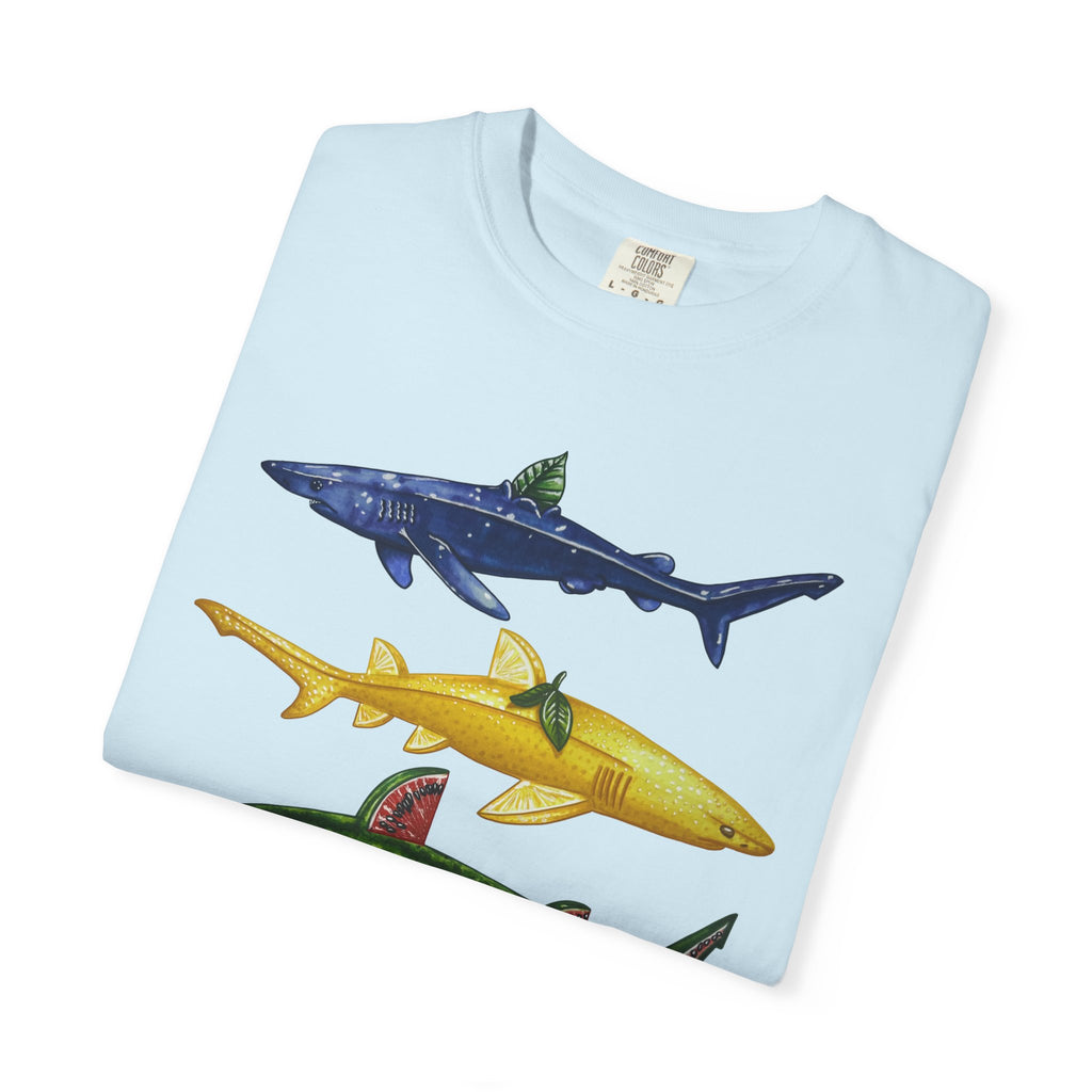 Fruit Sharks Selection 2 Blueberry Lemon Watermelon and Kiwi Unisex T-shirt