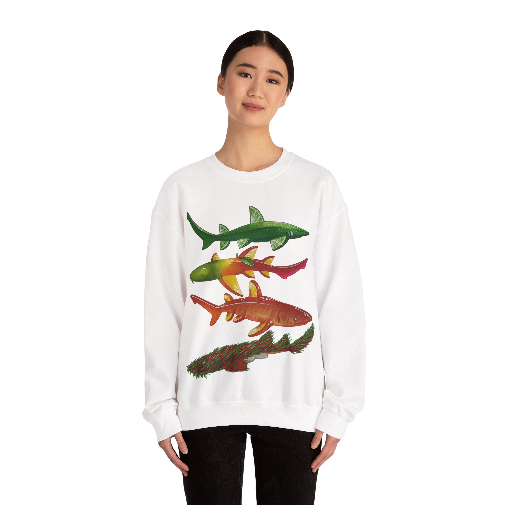 Fruit Sharks Selection 5 Unisex Crewneck Sweatshirt