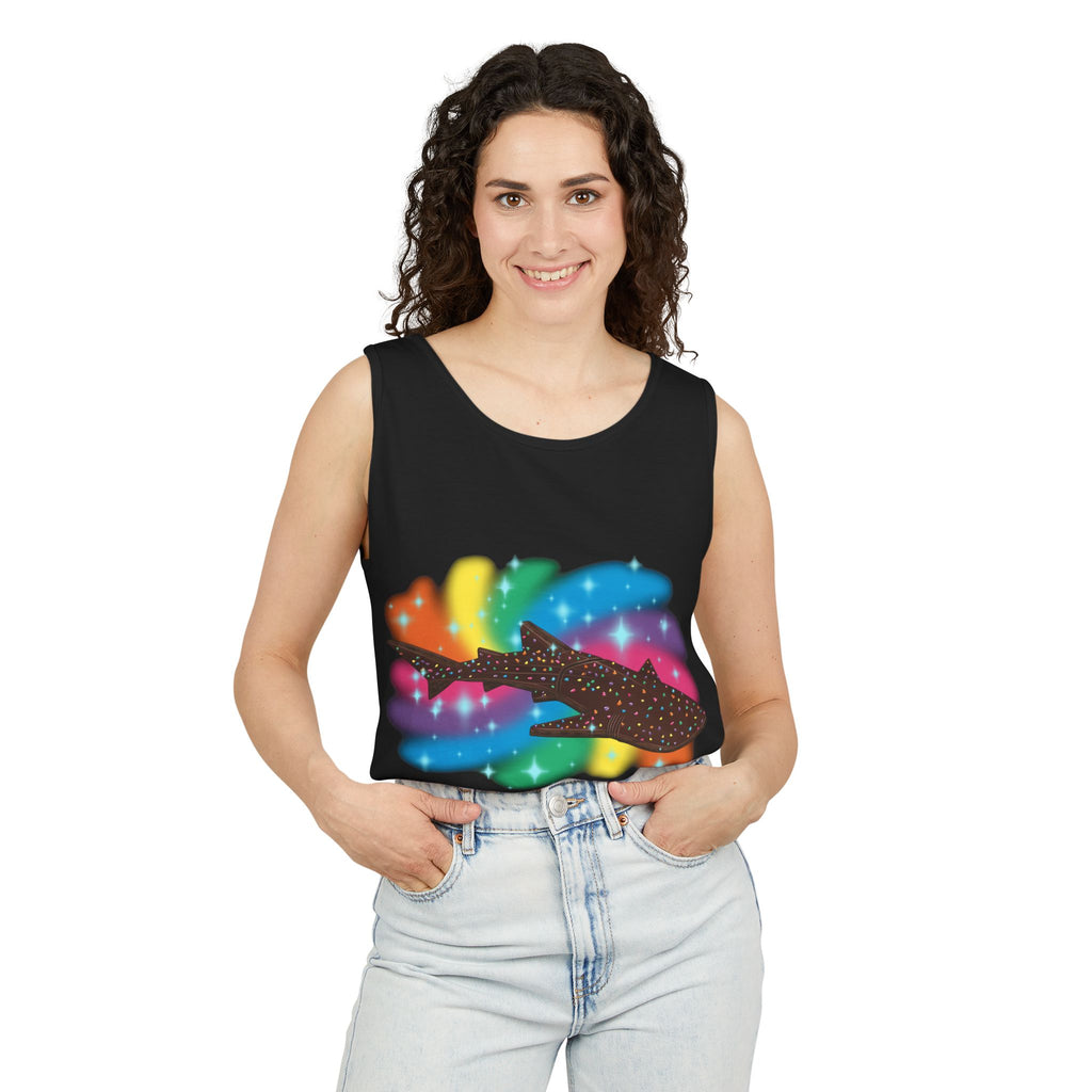 Cosmic Brownie Whale Shark Unisex Tank Top