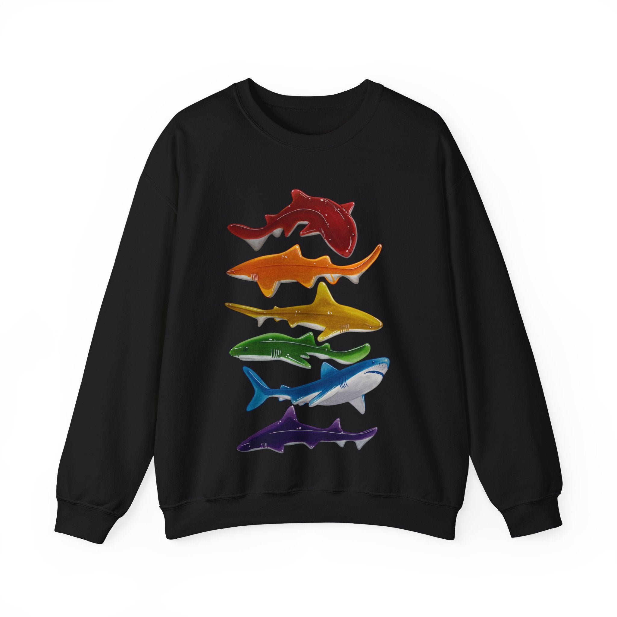 Rainbow Gummy Sharks Unisex Crewneck Sweatshirt