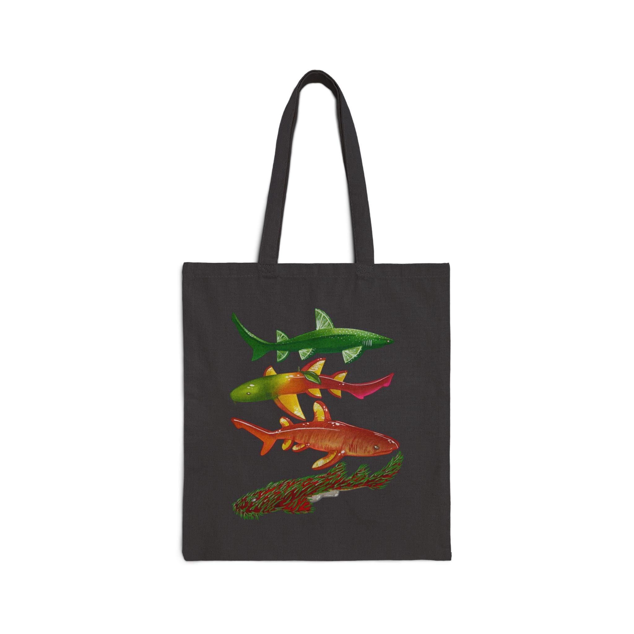 Fruit Shark Selection 5 Cotton Canvas Tote Bag