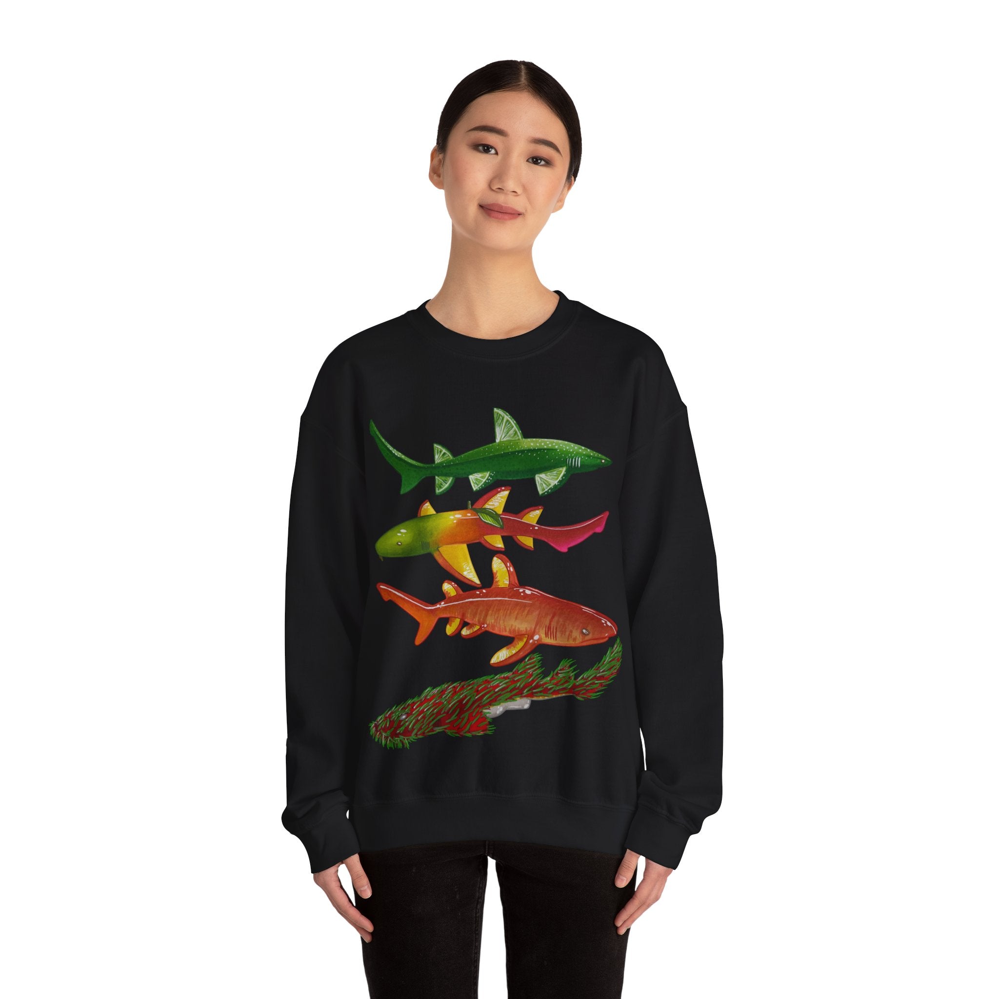 Fruit Sharks Selection 5 Unisex Crewneck Sweatshirt