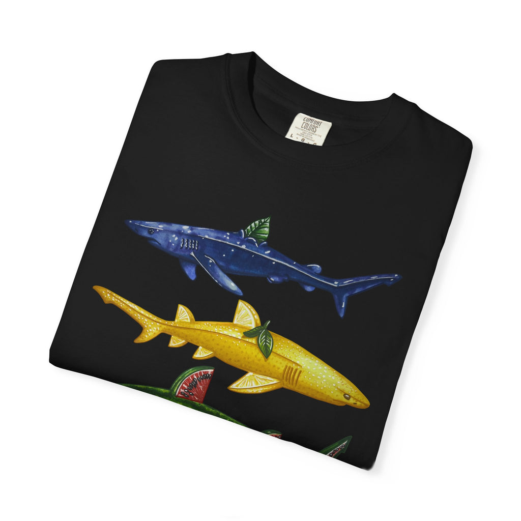 Fruit Sharks Selection 2 Blueberry Lemon Watermelon and Kiwi Unisex T-shirt