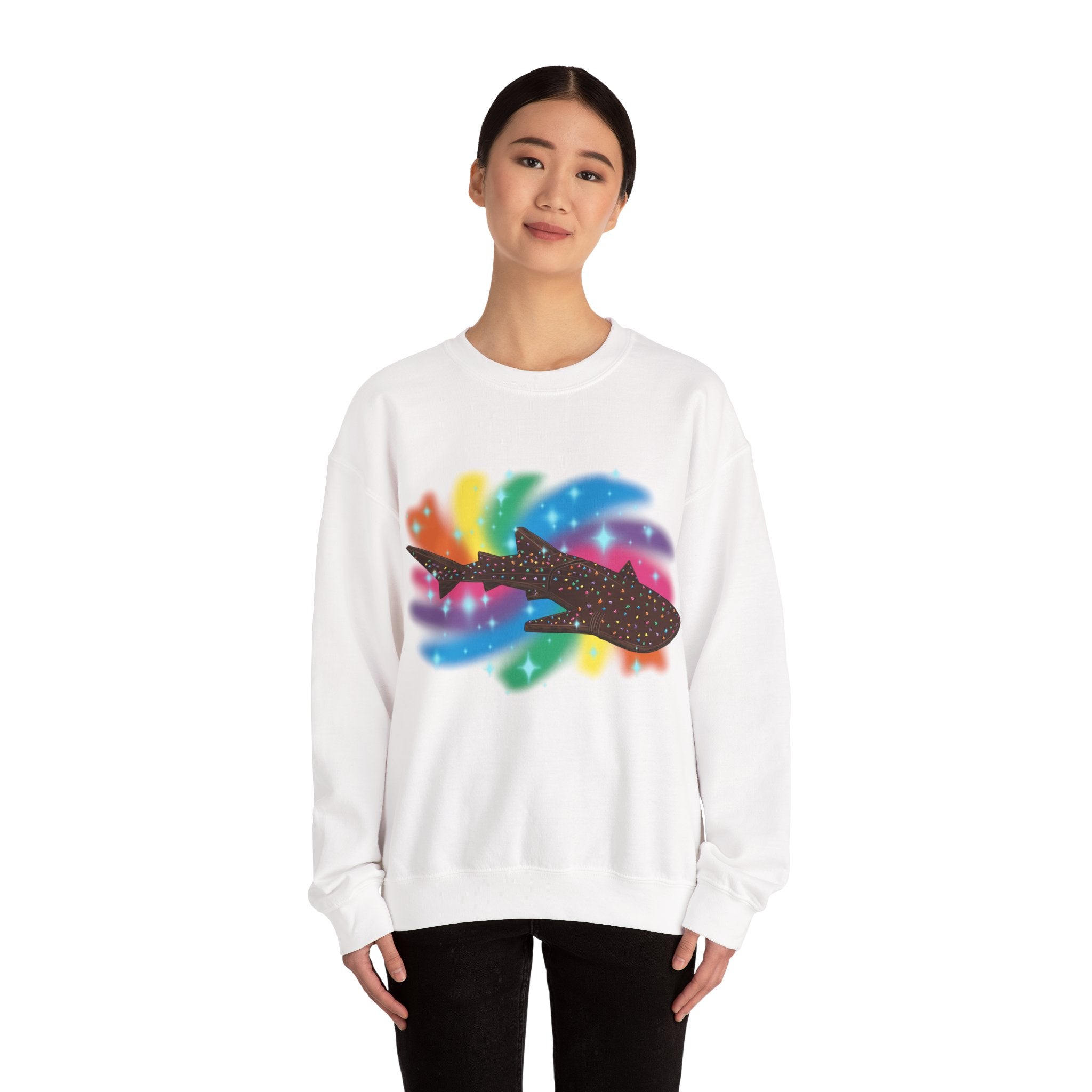 Cosmic Brownie Whale Shark Unisex Crewneck Sweatshirt