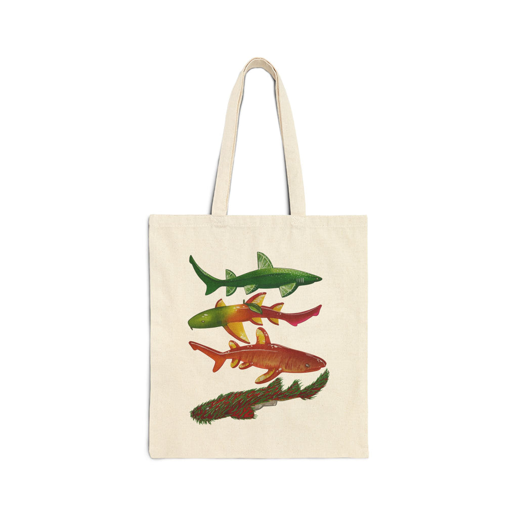 Fruit Shark Selection 5 Cotton Canvas Tote Bag