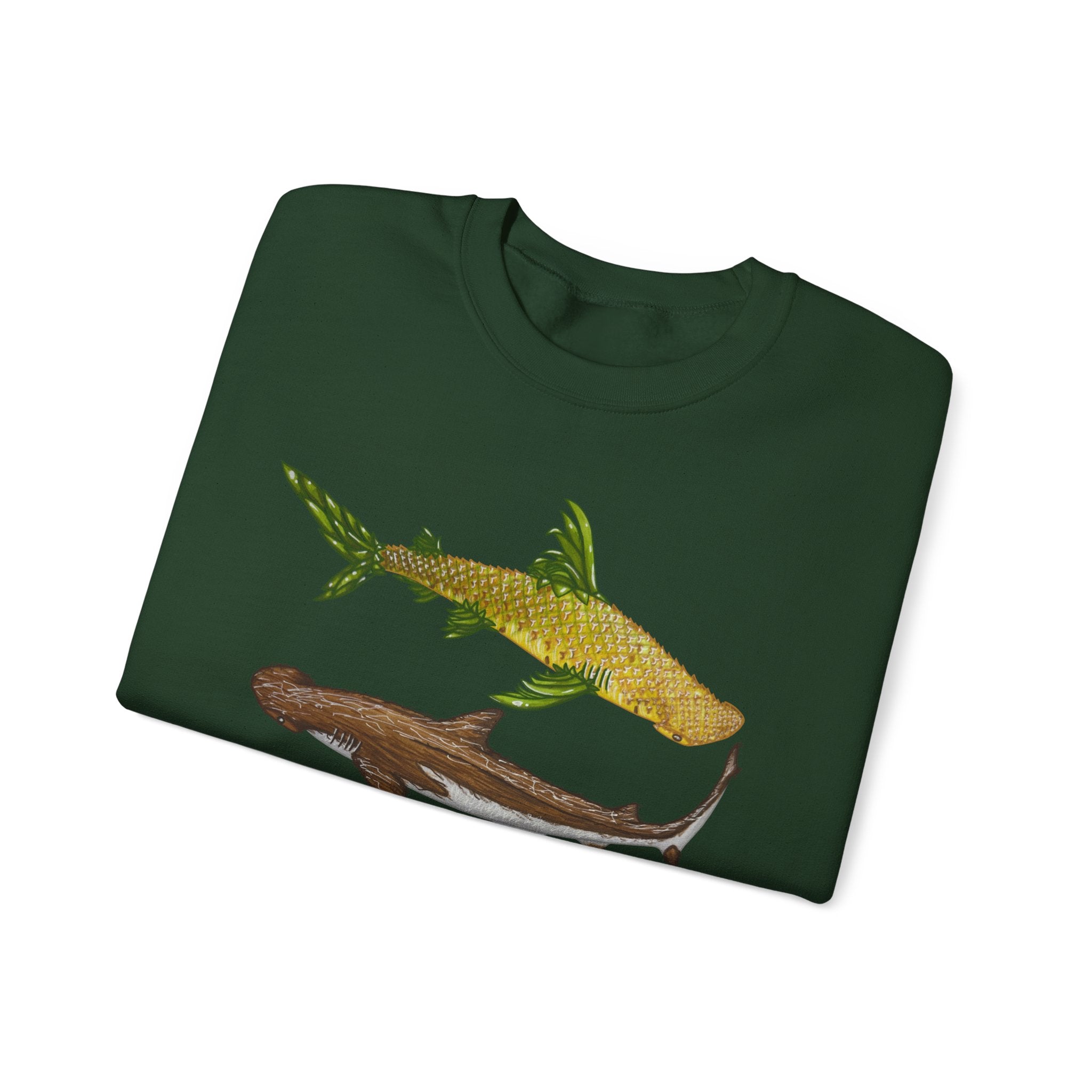 Fruit Sharks Selection 3 Pineapple Coconut Rasberry and Starfruit Unisex Crewneck Sweatshirt