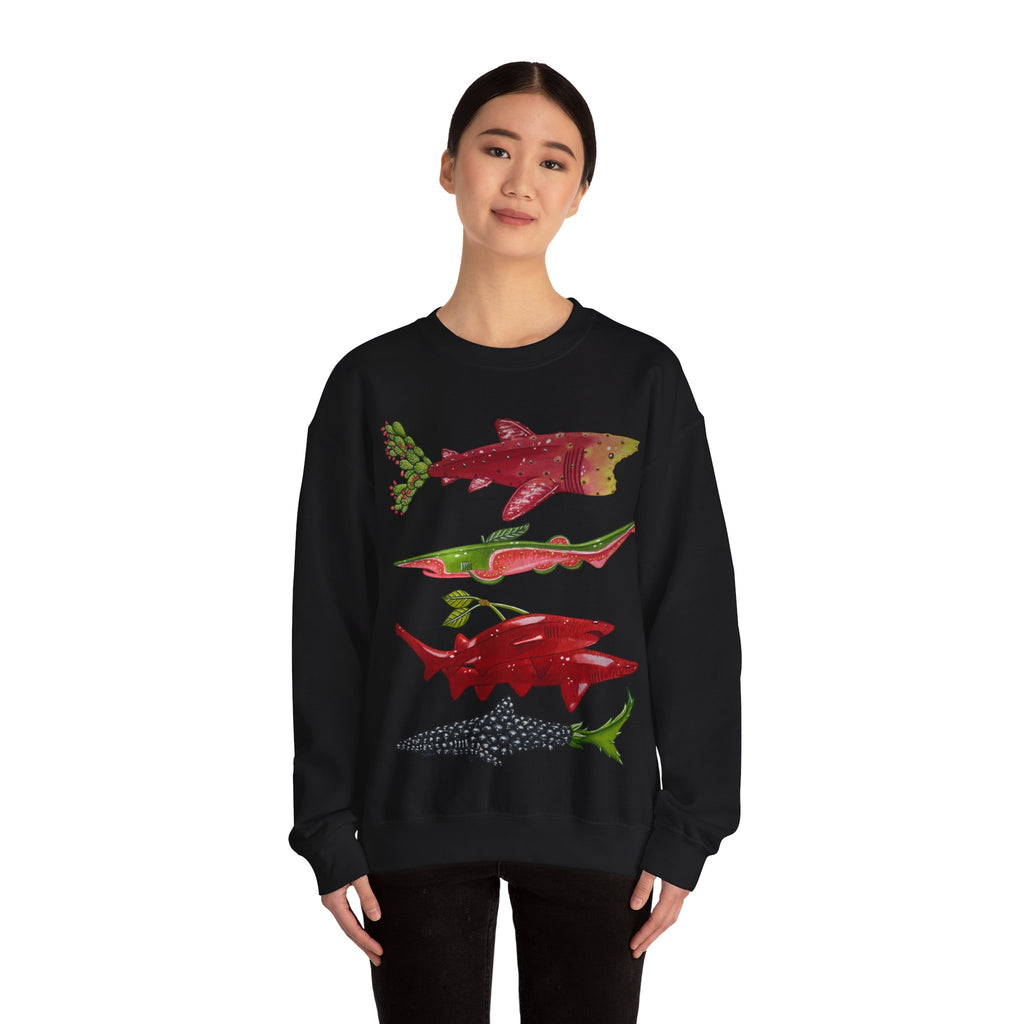 Fruit Sharks Selection 4 Unisex Crewneck Sweatshirt