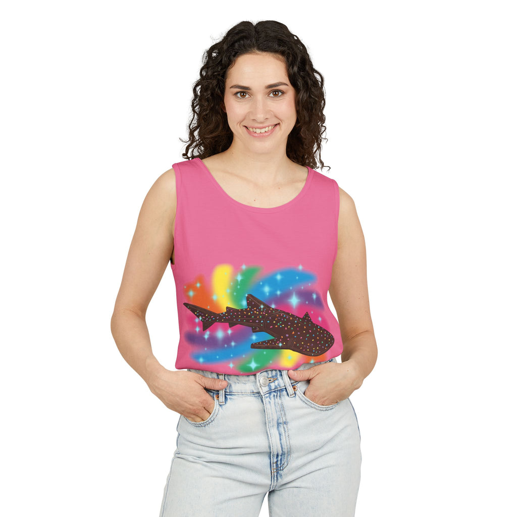 Cosmic Brownie Whale Shark Unisex Tank Top