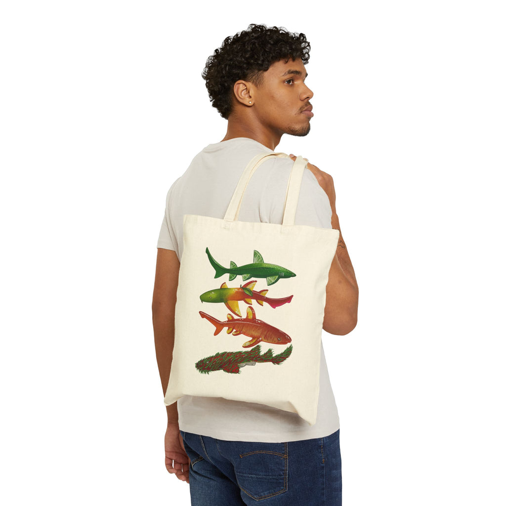 Fruit Shark Selection 5 Cotton Canvas Tote Bag