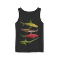 Fruit Sharks Selection 3 Pineapple Coconut Rasberry and Starfruit Unisex Tank Top