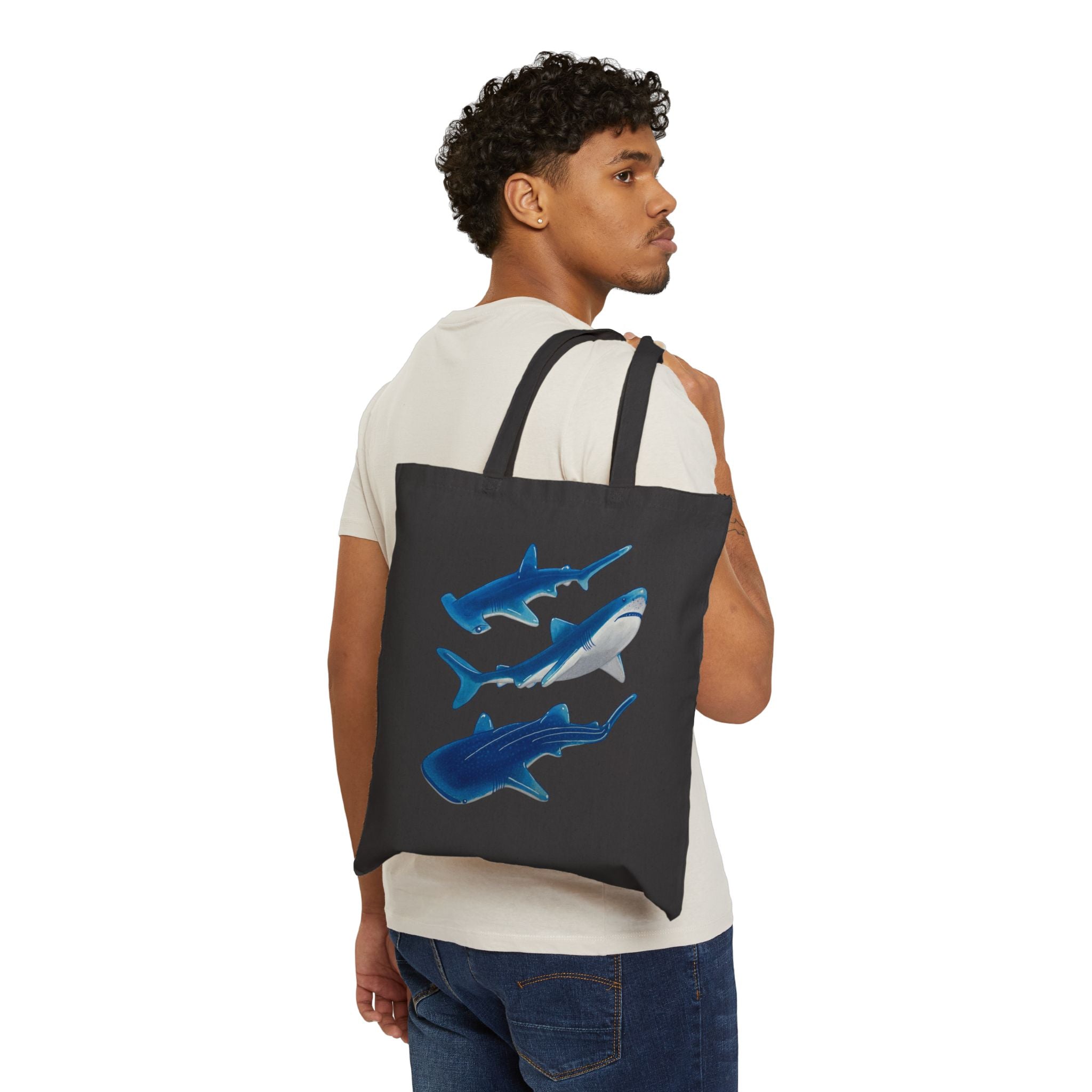 Gummy Sharks Cotton Canvas Tote Bag