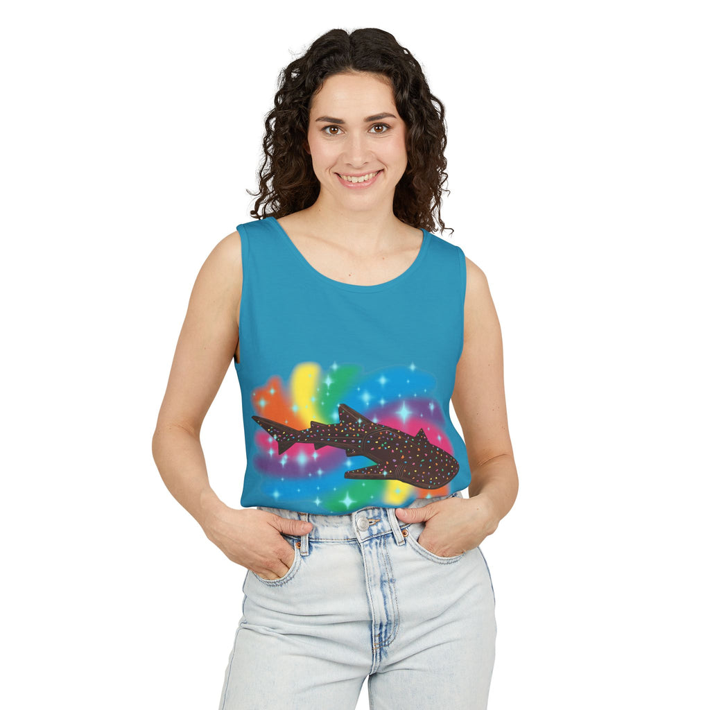 Cosmic Brownie Whale Shark Unisex Tank Top