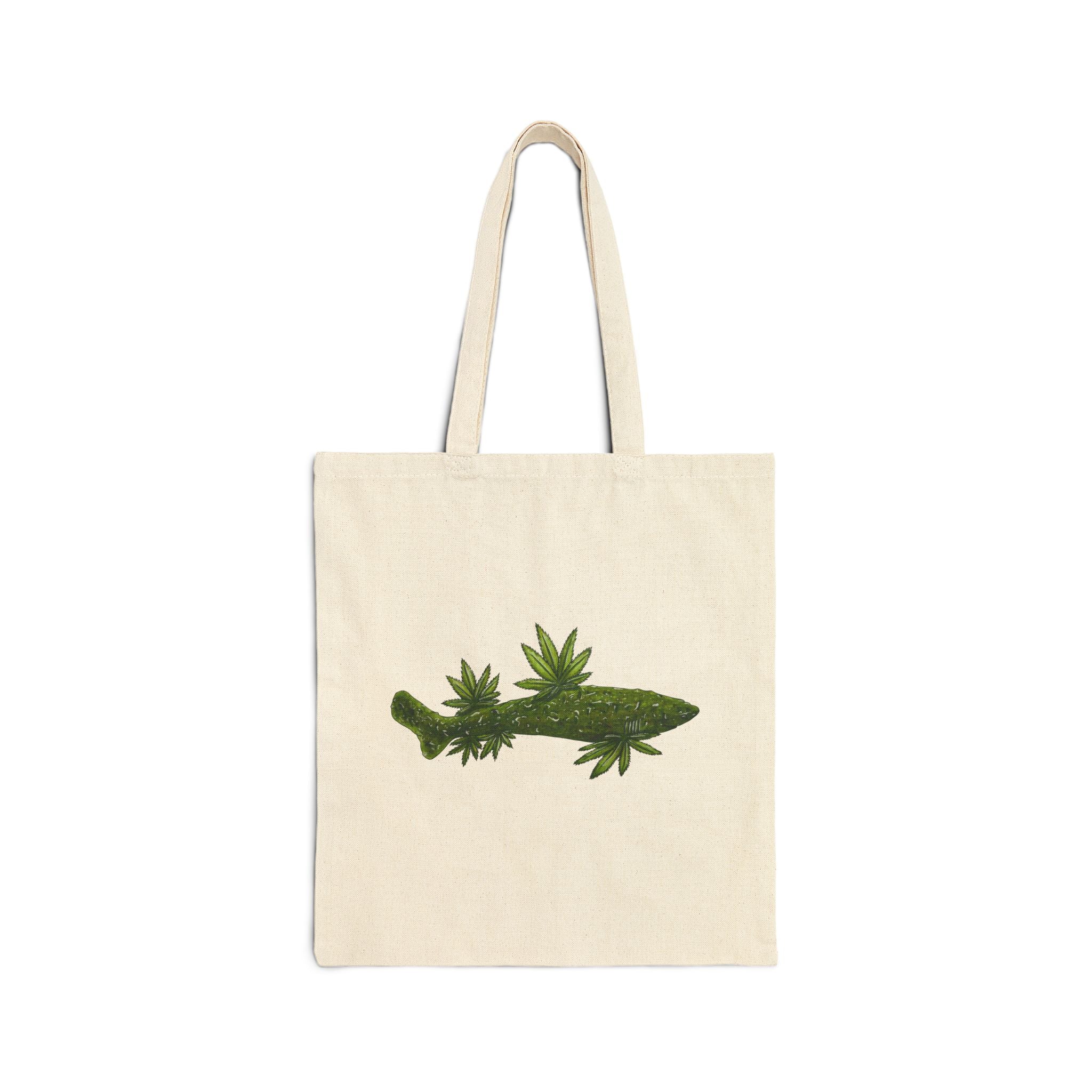 Weed Shark Cotton Canvas Tote Bag