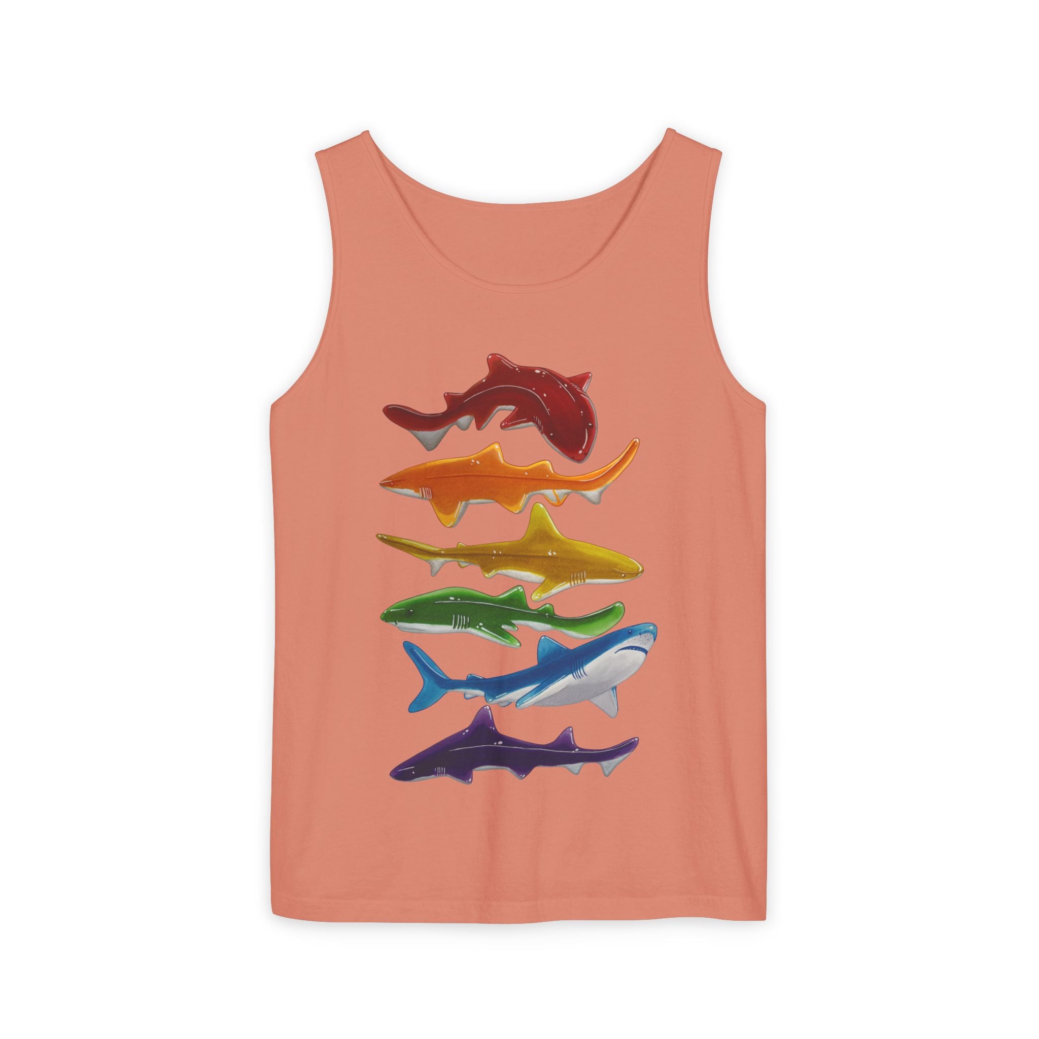 Rainbow Sharks Unisex Tank Top