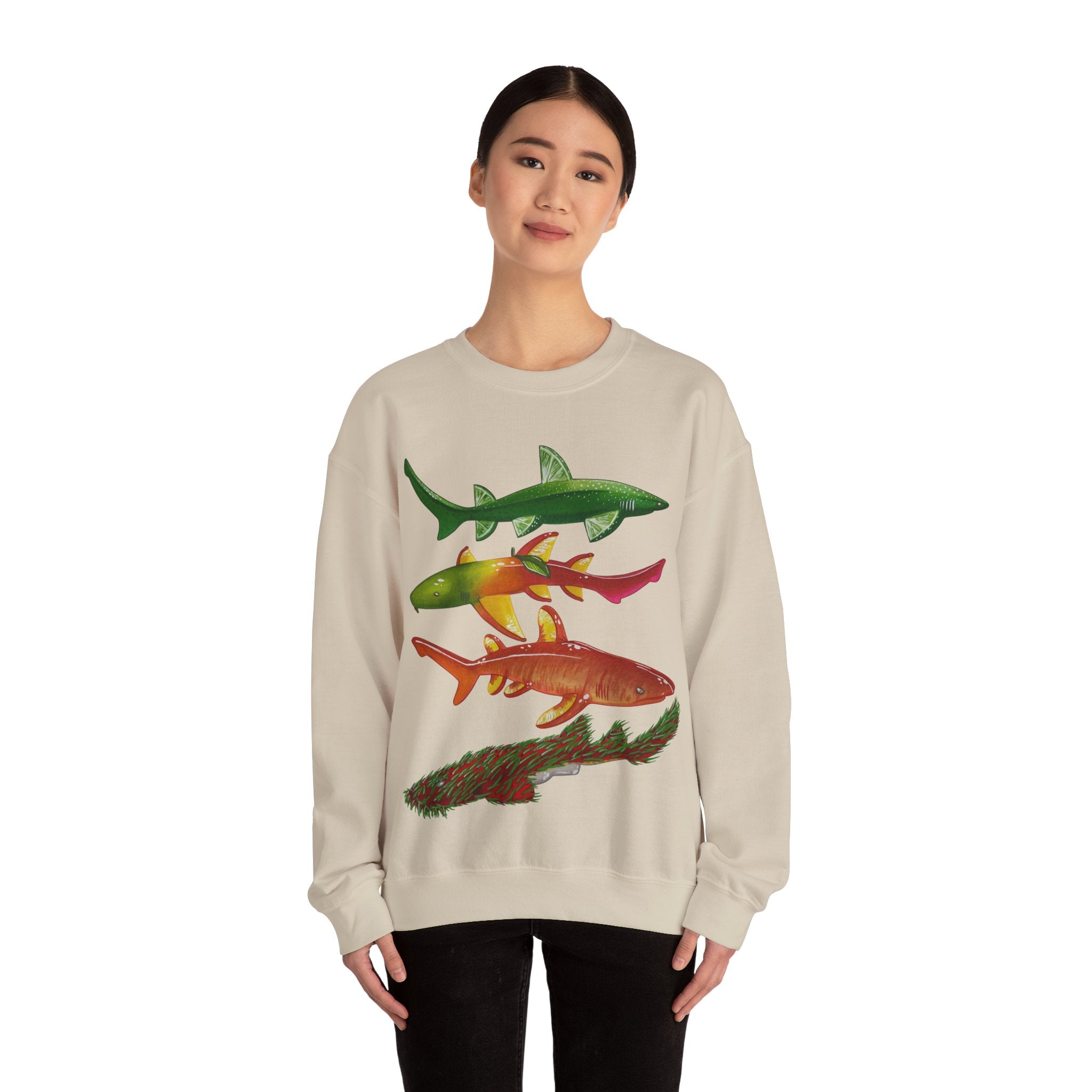 Fruit Sharks Selection 5 Unisex Crewneck Sweatshirt
