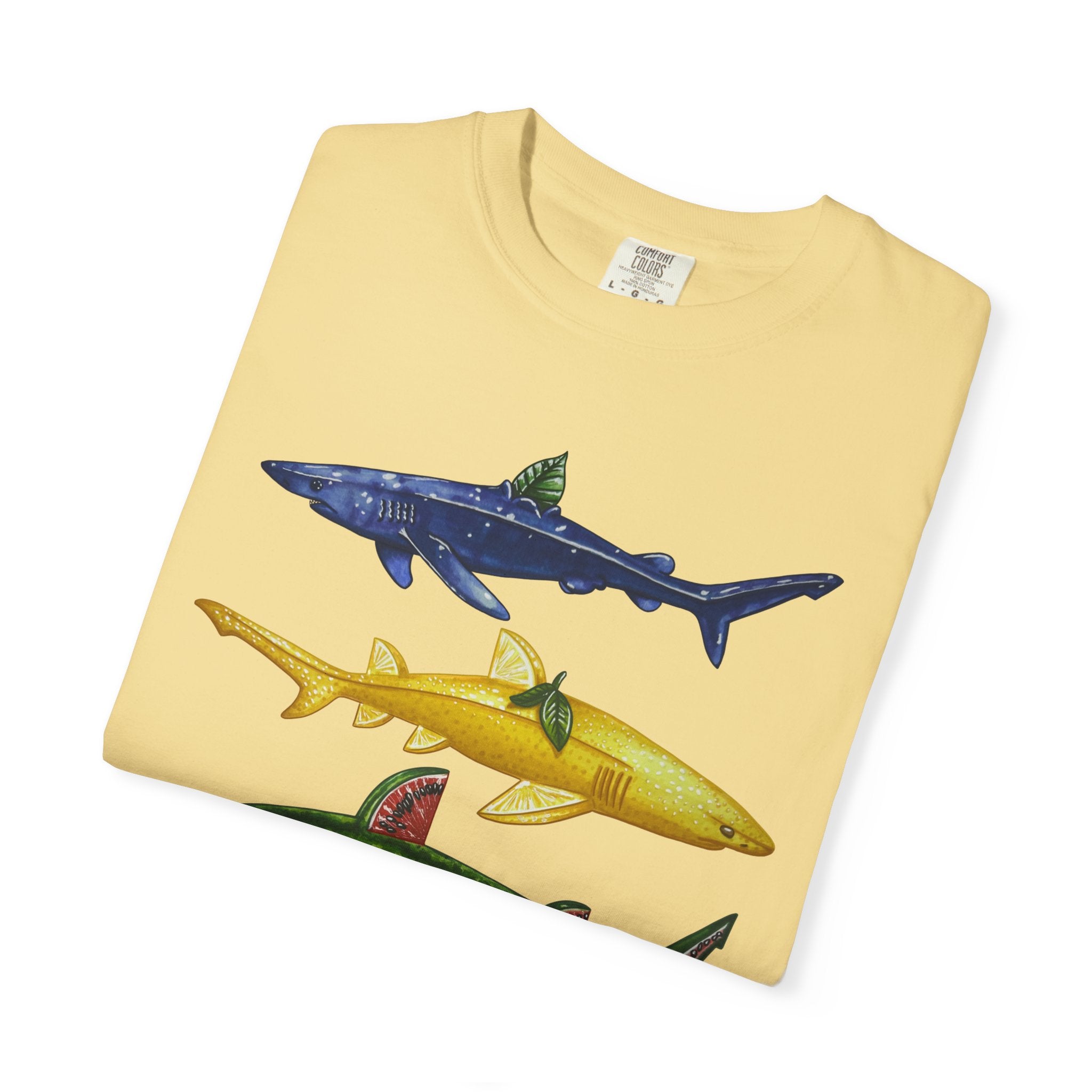 Fruit Sharks Selection 2 Blueberry Lemon Watermelon and Kiwi Unisex T-shirt