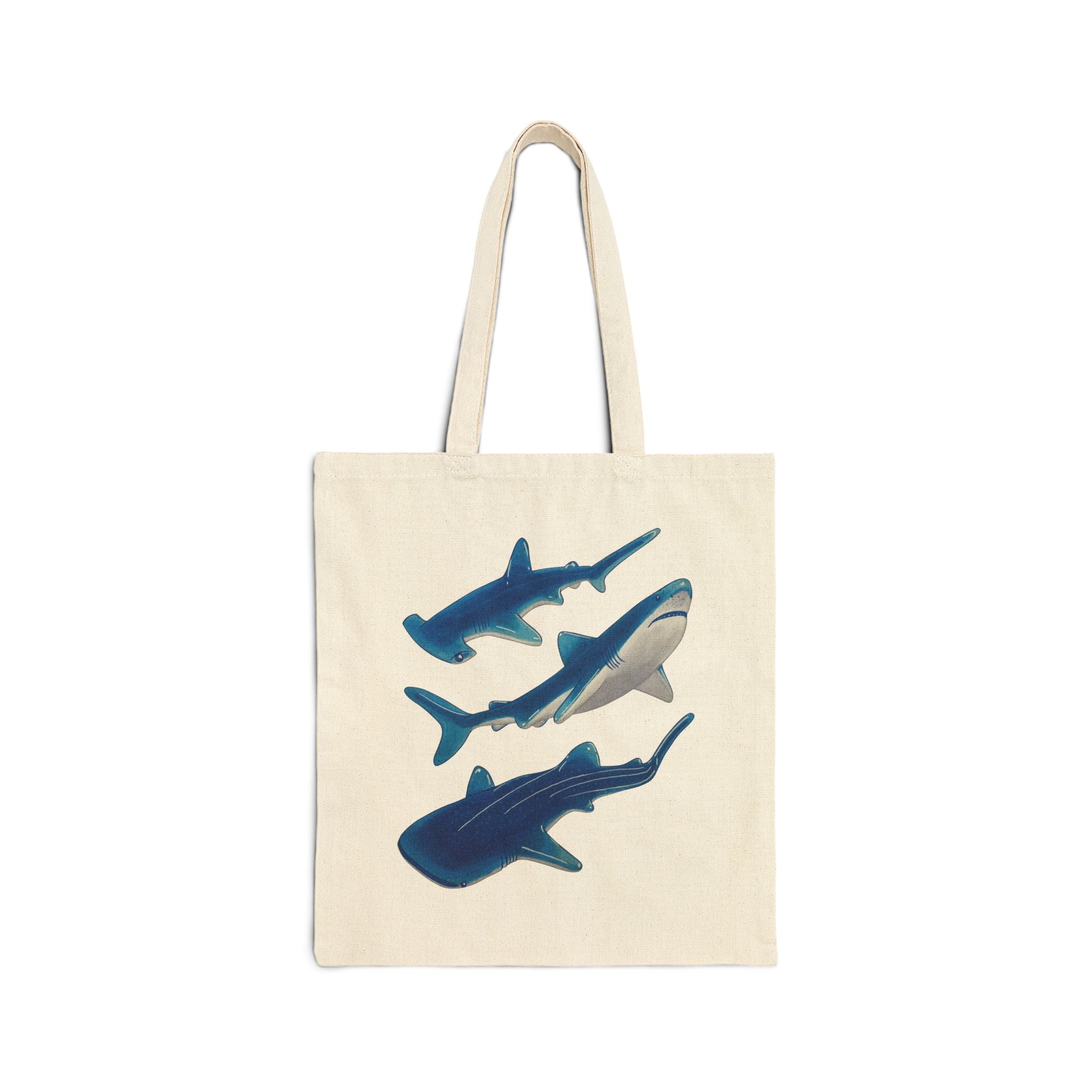 Gummy Sharks Cotton Canvas Tote Bag