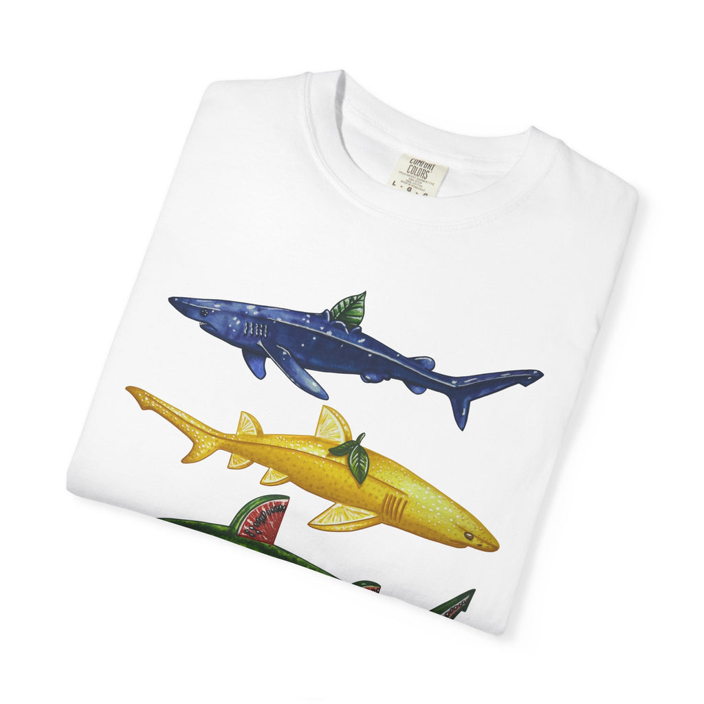 Fruit Sharks Selection 2 Blueberry Lemon Watermelon and Kiwi Unisex T-shirt