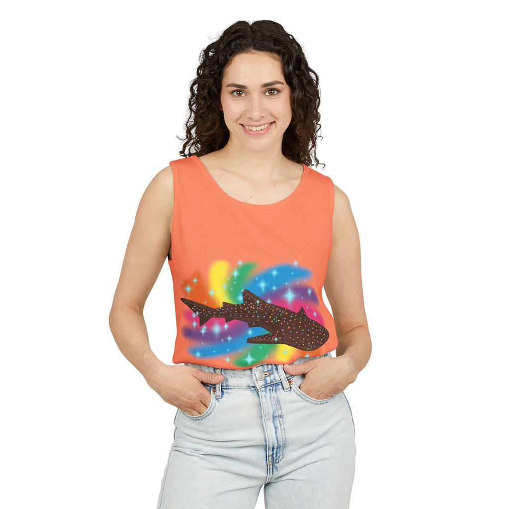 Cosmic Brownie Whale Shark Unisex Tank Top