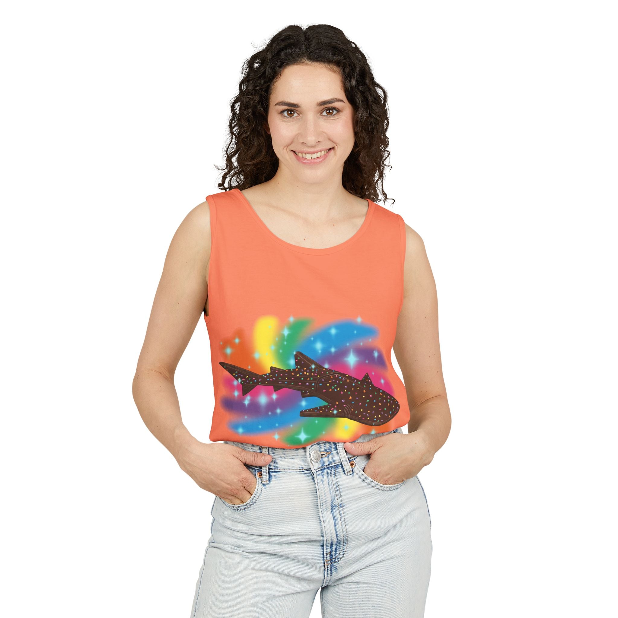 Cosmic Brownie Whale Shark Unisex Tank Top