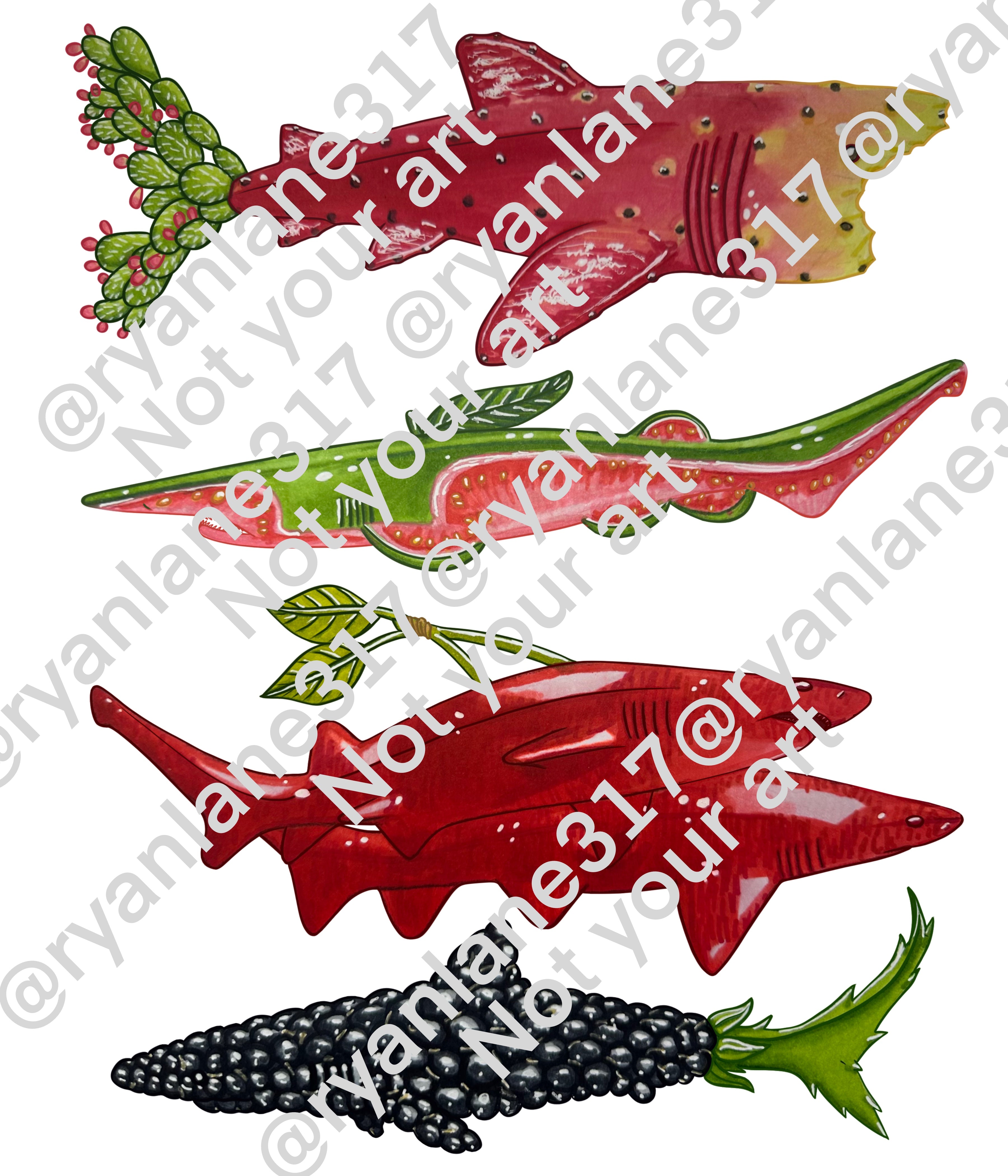 Fruit Sharks Page 4 Digital File