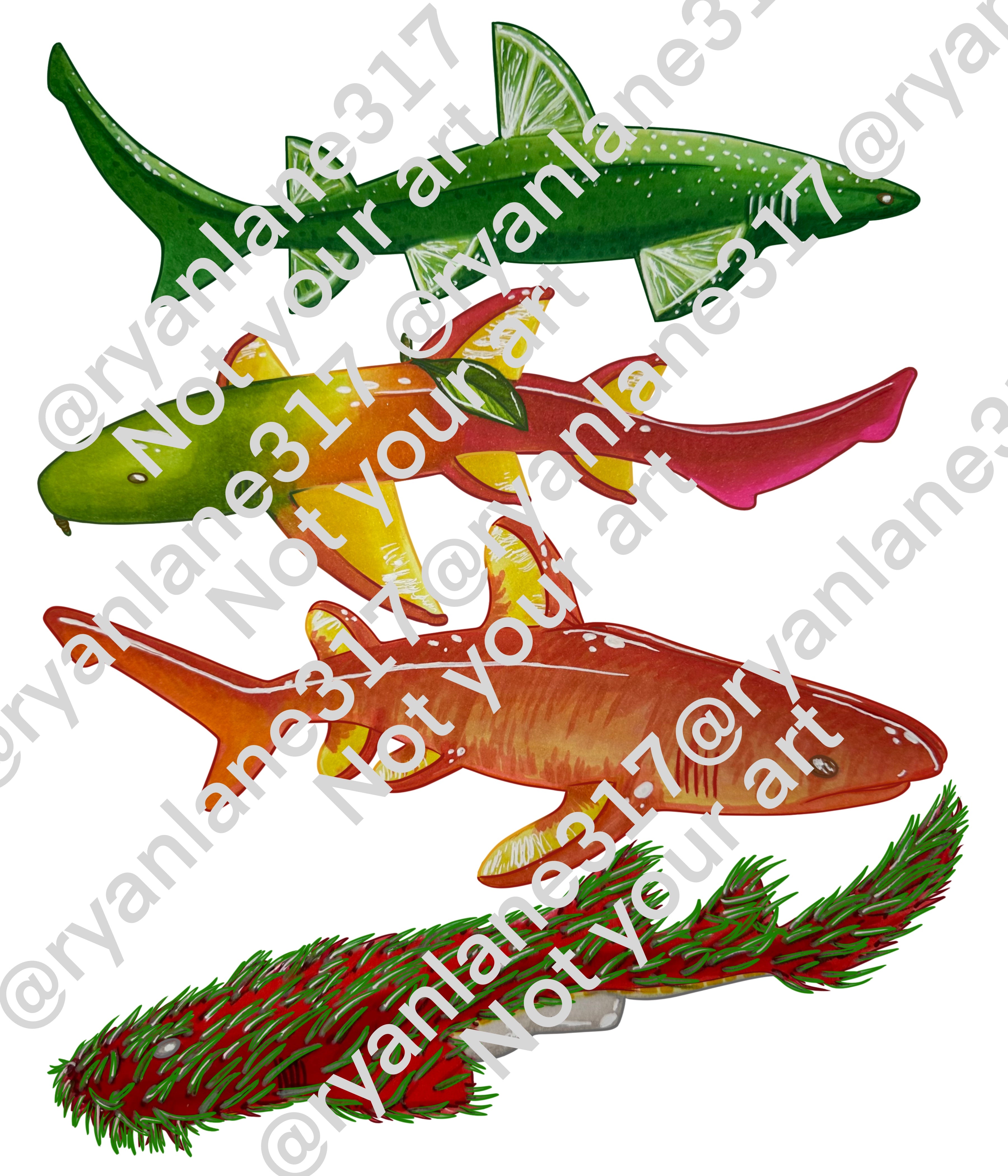 Fruit Sharks Page 5 Digital File