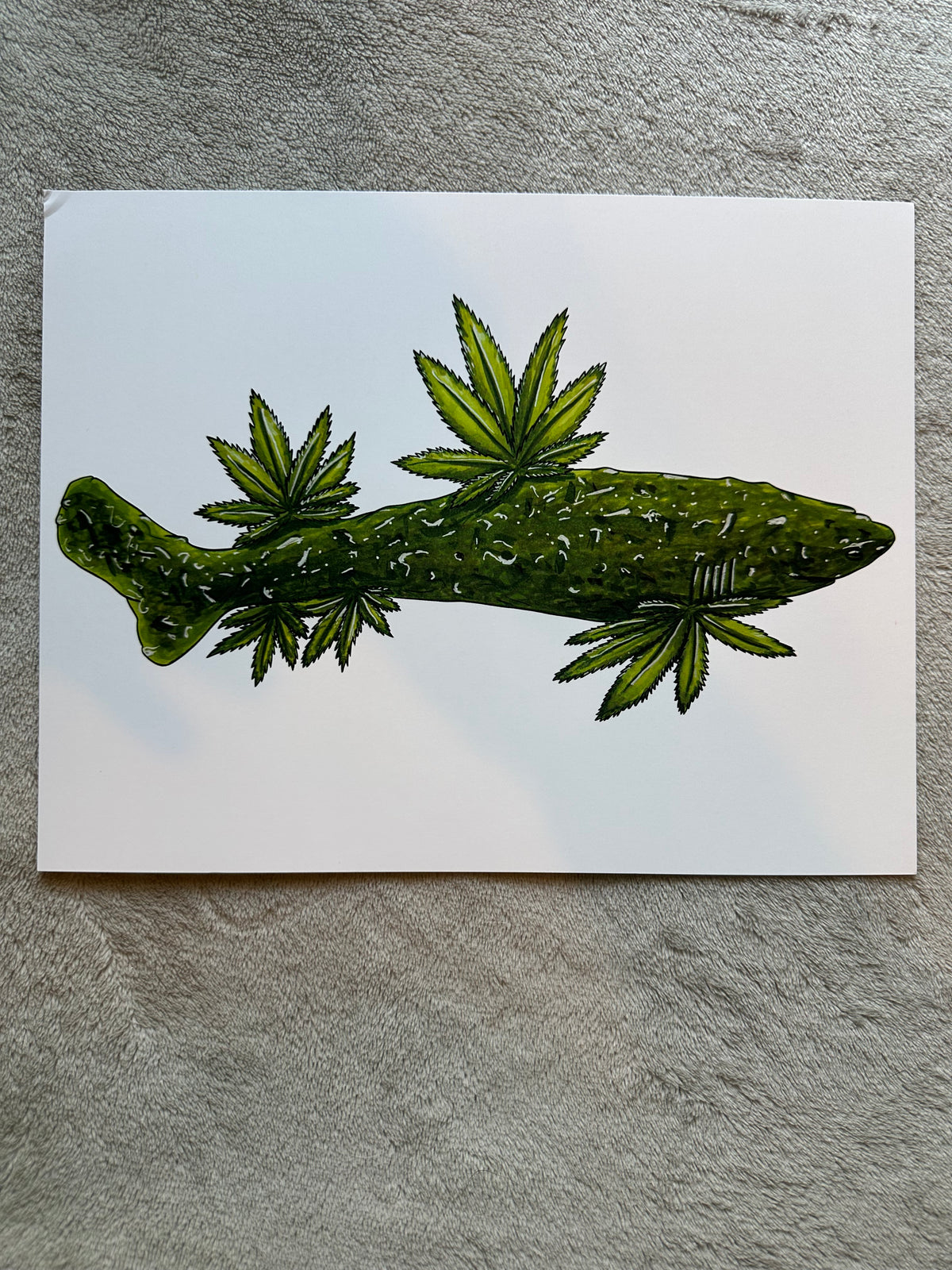 Weed Shark 11x8.5 Art Print Wall/Home Decor